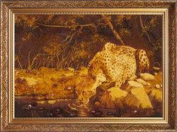 Панно «Леопард біля води»