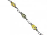 Серебряный браслет с разноцветным янтарем «Сафура»
