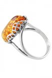 Серебряное кольцо с камнем янтаря «Зарина»