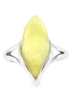 Срібний перстень з бурштином «Норена»