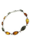 Silver bracelet with amber “Vilena”