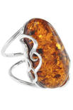 Серебряное кольцо с камнем янтаря «Линси»