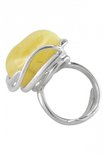 Серебряное кольцо со светлым камнем янтаря «Кайла»