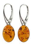 Earrings with amber and silver “Alsu”