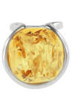 Silver ring with amber “Sofia”