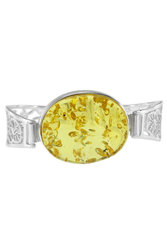 Серебряный браслет с янтарем «Алисия»
