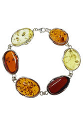 Bracelet with multi-colored amber “Kayla”