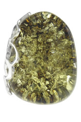 Серебряное кольцо с камнем янтаря «Линси»