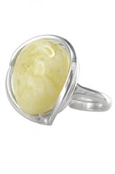 Срібний перстень з бурштином «Кайла»