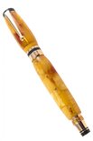 Перьевая ручка из янтарных пластин