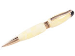 Шариковая янтарная ручка с позолоченной фурнитурой «Трель»