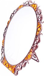 Зеркало, инкрустированное янтарем