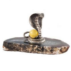 Сувенир «Кобра с камнем янтаря»