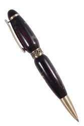 Кулькова бурштинова ручка з фурнітурою «Трель»