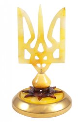 Сувенир с сочетанием светлого и темного янтаря «Трезубец»