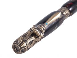 Pen decorated with amber SUV000158-1