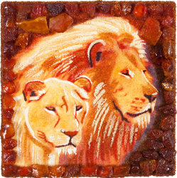 Souvenir magnet “Lion and lioness”