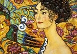 Panel “Lady with a Fan” (Gustav Klimt)