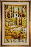 Painting “Church in Kassone: Landscape with Cypress Trees” (Gustav Klimt)