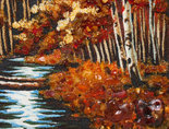 Landscape “Autumn in a birch forest”