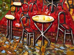 Volumetric panel “Terrace of a night cafe in Arles” (Vincent van Gogh)