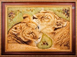 Panel "Lioness and Lion Cub"