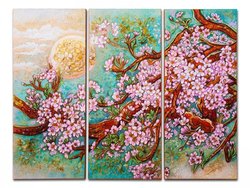 Triptych "Cherry blossoms"