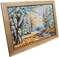 Landscape “Deer in a snowy forest”
