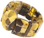 Mosaic bracelet made of amber plates