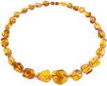 Beads made of multifaceted polished amber stones