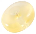 Donut pendant made of polished translucent amber