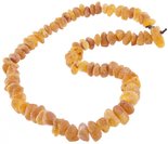 Medicinal beads with polished amber stones