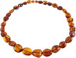 Beads-stones of cognac shade “Viola”