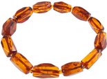 Bracelet made of cognac multifaceted polished amber stones