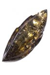 Brooch made of dark amber “Leaf”