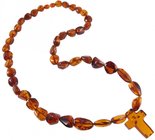Amber beads with a cross