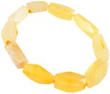 Bracelet made of light multifaceted amber stones