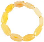 Bracelet made of light multifaceted amber stones
