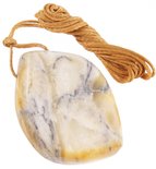 Amber polished pendant (medicinal) with natural marbled coloring