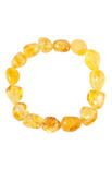 Amber bracelet made of light translucent polished stones
