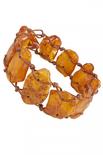 Braided bracelet with amber stones