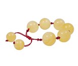 Shamballa bracelet made of amber balls