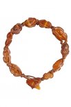 Bracelet with cognac-colored amber stones