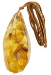 Pendant “Sun Stone” on a waxed rope