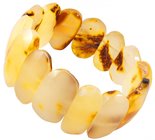Bracelet made of polished amber plates