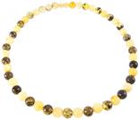 Beads made from amber beads “Zebra”