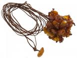 Beads pendant on waxed thread