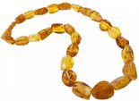 Beads made from sunny amber stones