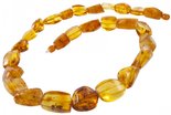 Beads made from sunny amber stones