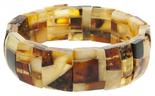 Amber plate bracelet